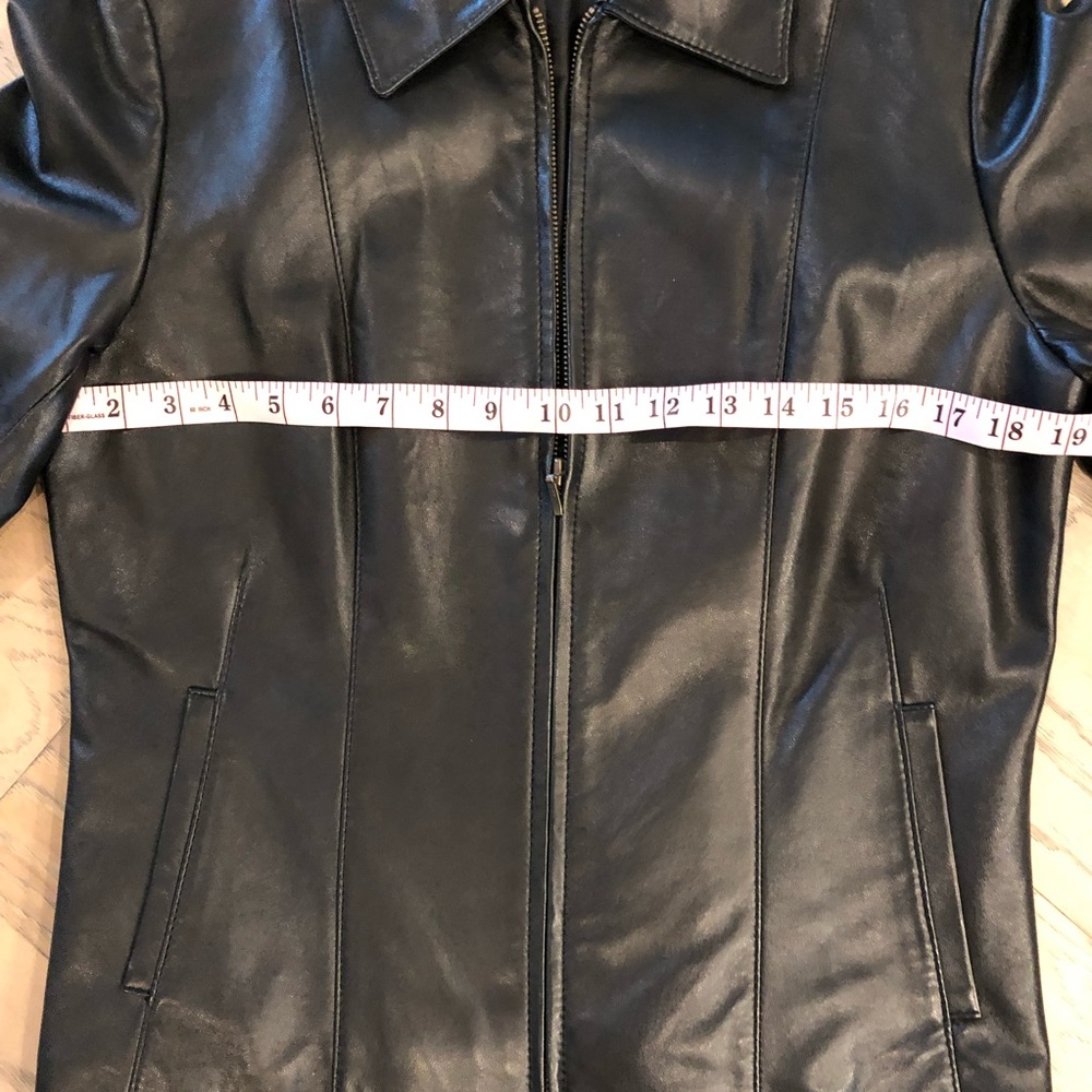 EUC Black Leather Jacket M Katherine Stewart